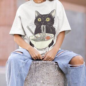 Cat Lover Gift, Kawaii Shirt, Alt Clothing, Anime Cat T-Shirt, Japanese Shirt 91
